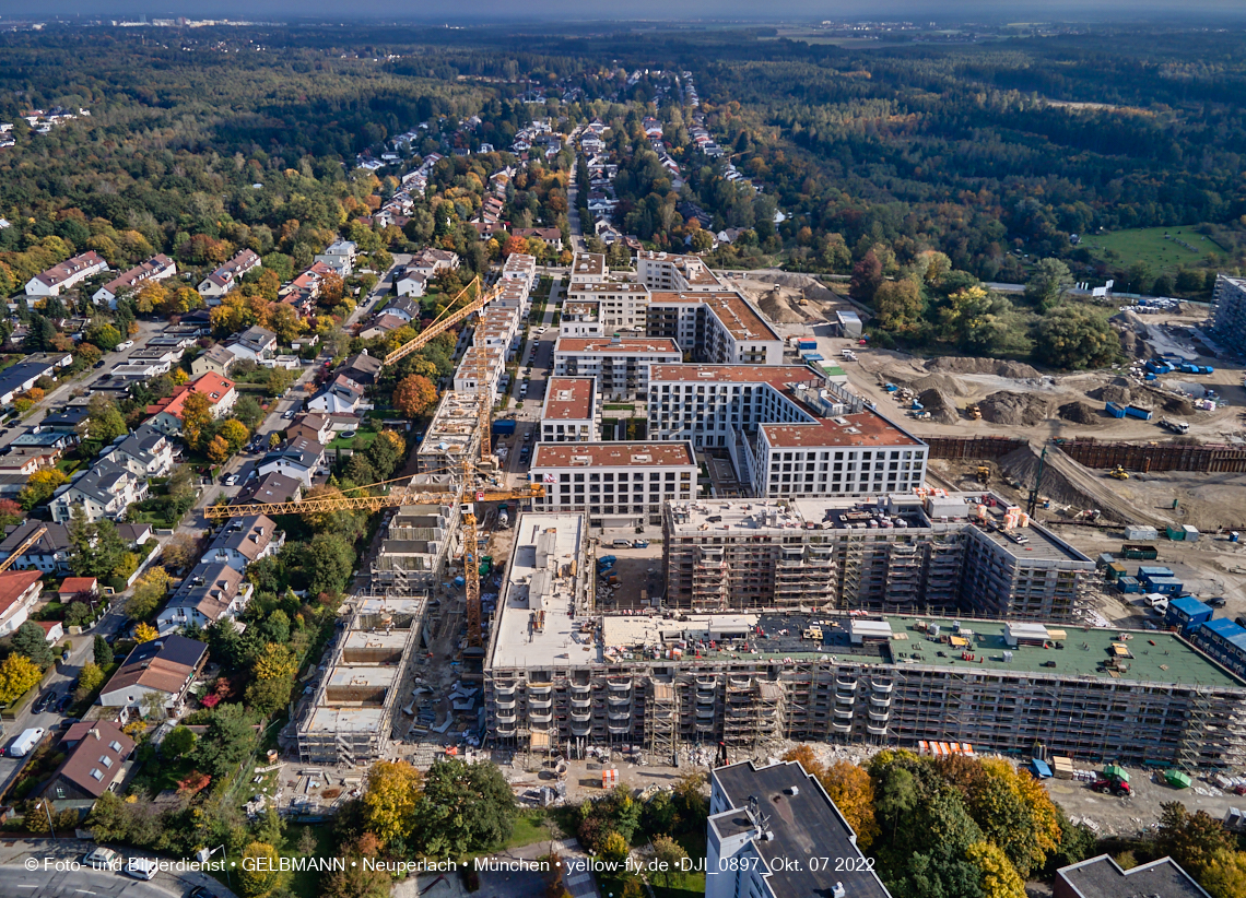 13.10.2022 - Baustelle Alexisquartier und Pandion Verde in Neuperlach